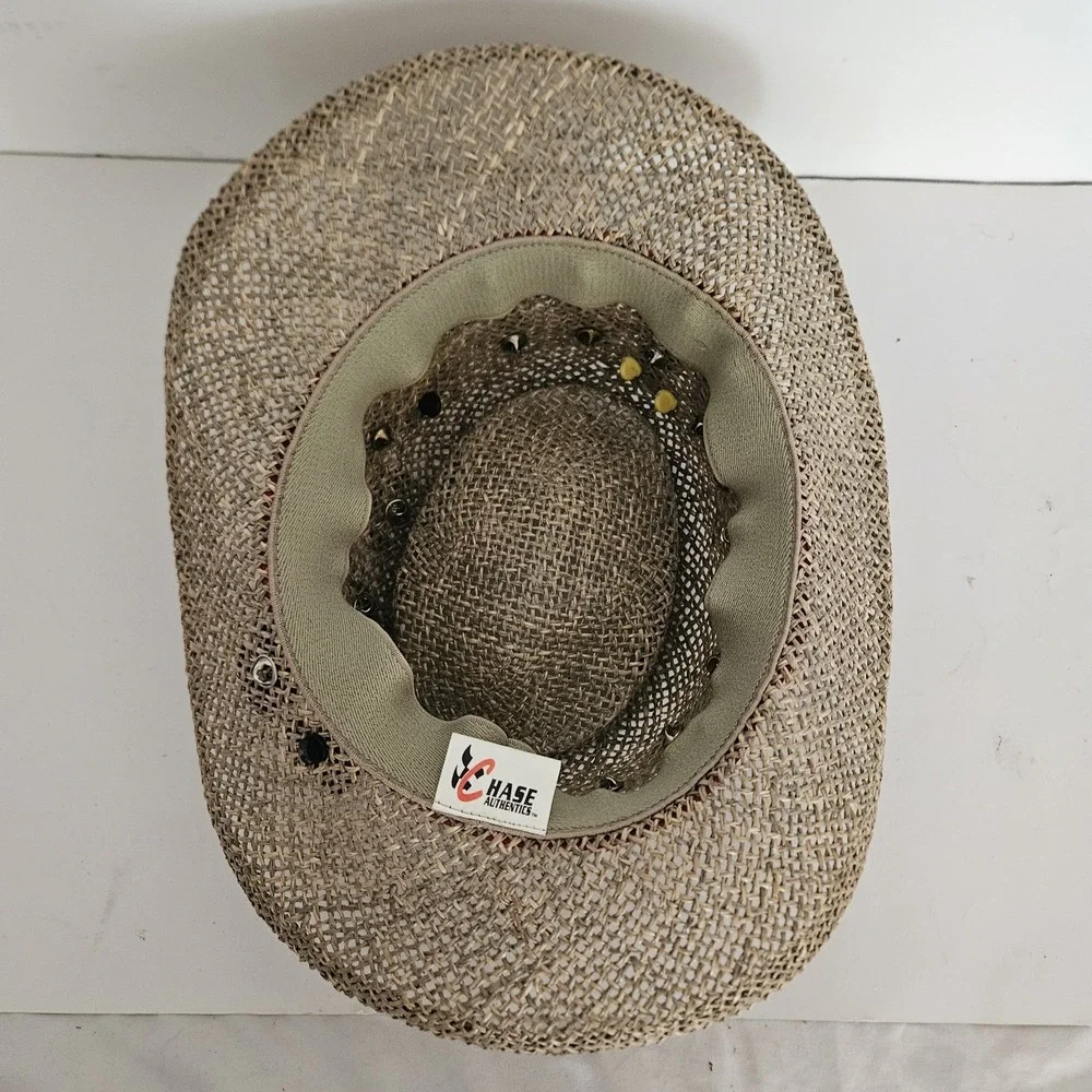 Dale Earnhardt Straw Hat With 40 Racing Pins NASCAR Automobile Some Vintage